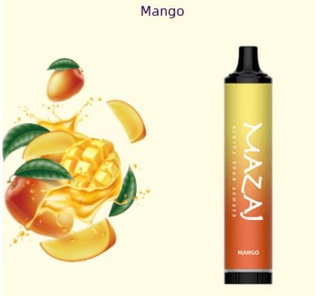MAZAJ DISPOSABLE 5000PUFF MANGO 20MG