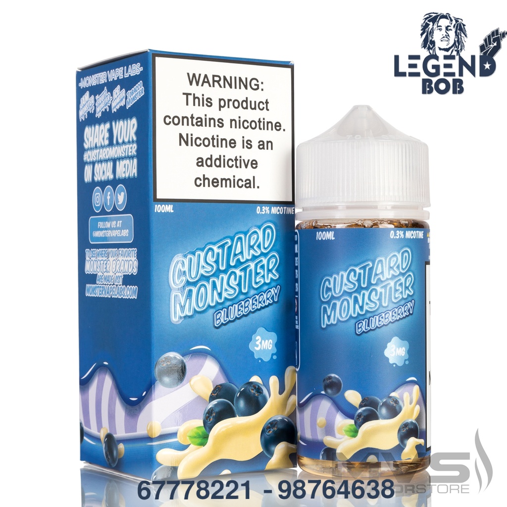 CUSTARD MONSTER BLUEBERRY 3MG 100ML 