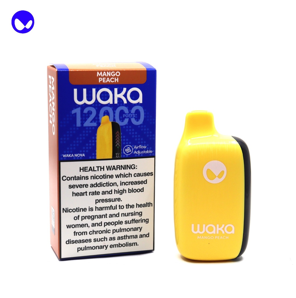 WAKA NOVA MANGO PEACH 18MG 12000 PUFFS 