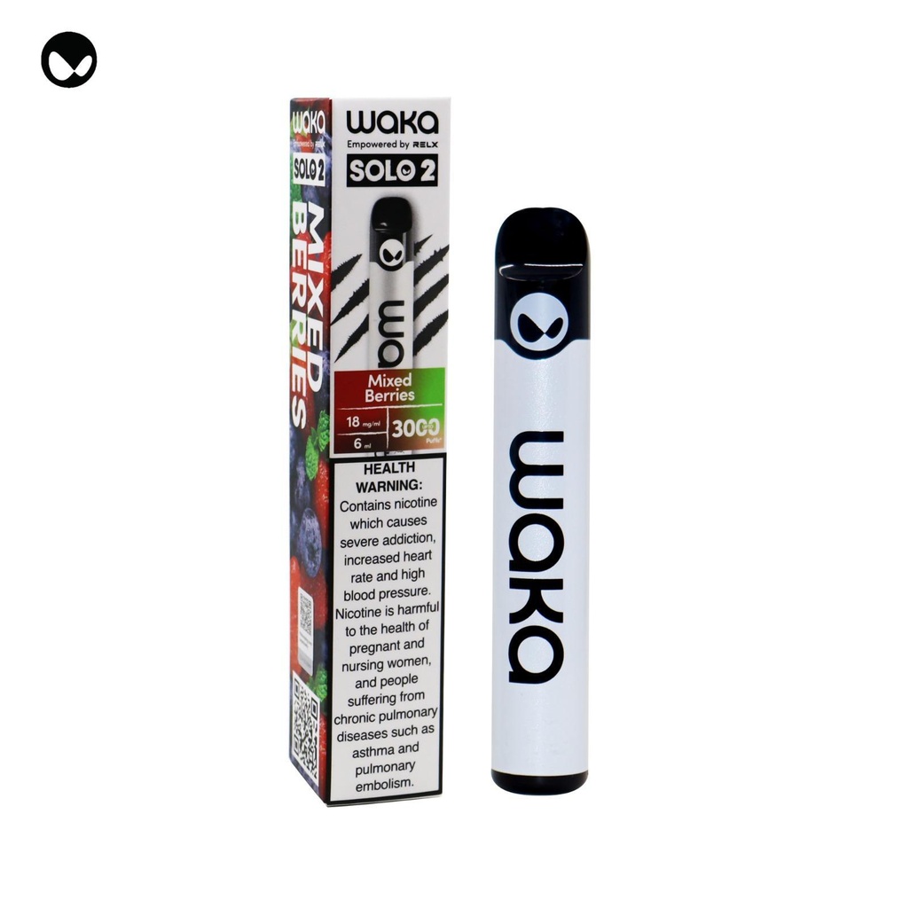 WAKA SOLO 2 MIXED BERRIES 18MG 3000 PUFFS