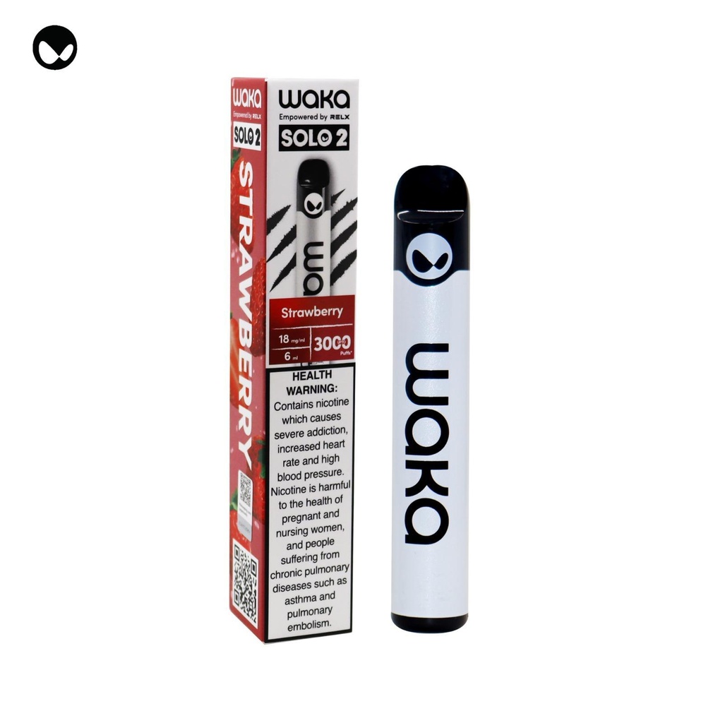 WAKA SOLO 2 STRAWBERRY 18MG 3000 PUFFS