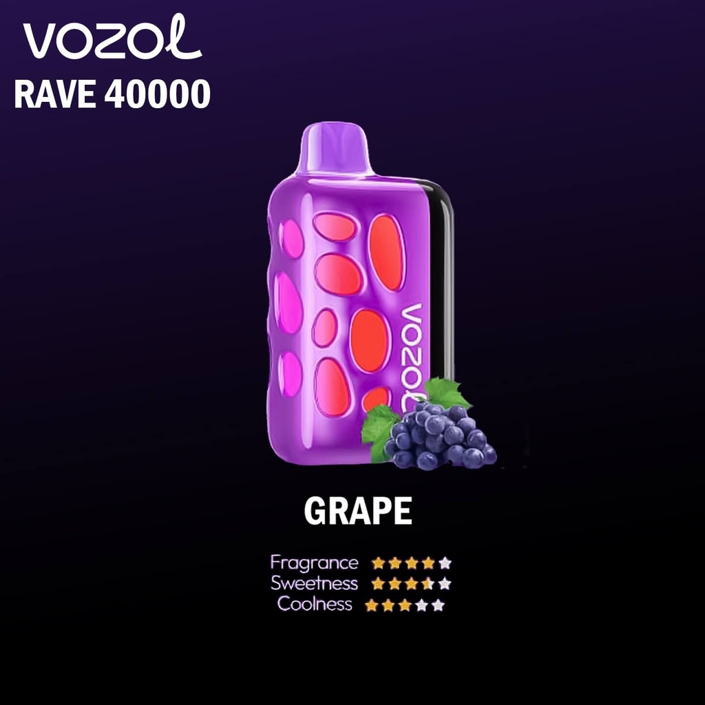 Vozol Rave 40000 Puffs Disposable Pod Kit _ Grape 45MG