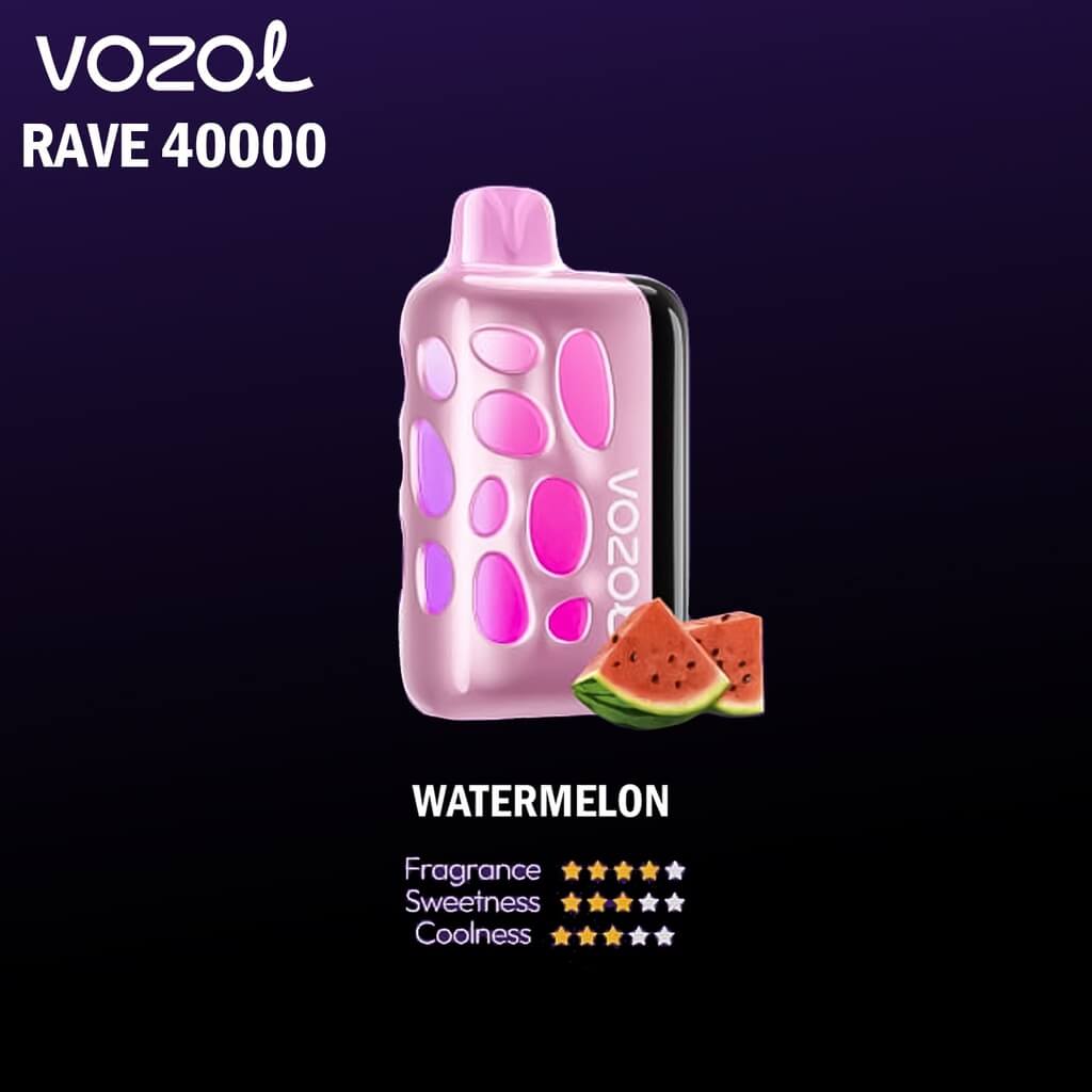 Vozol Rave 40000 Puffs Disposable Pod Kit _ Watermelon 45MG