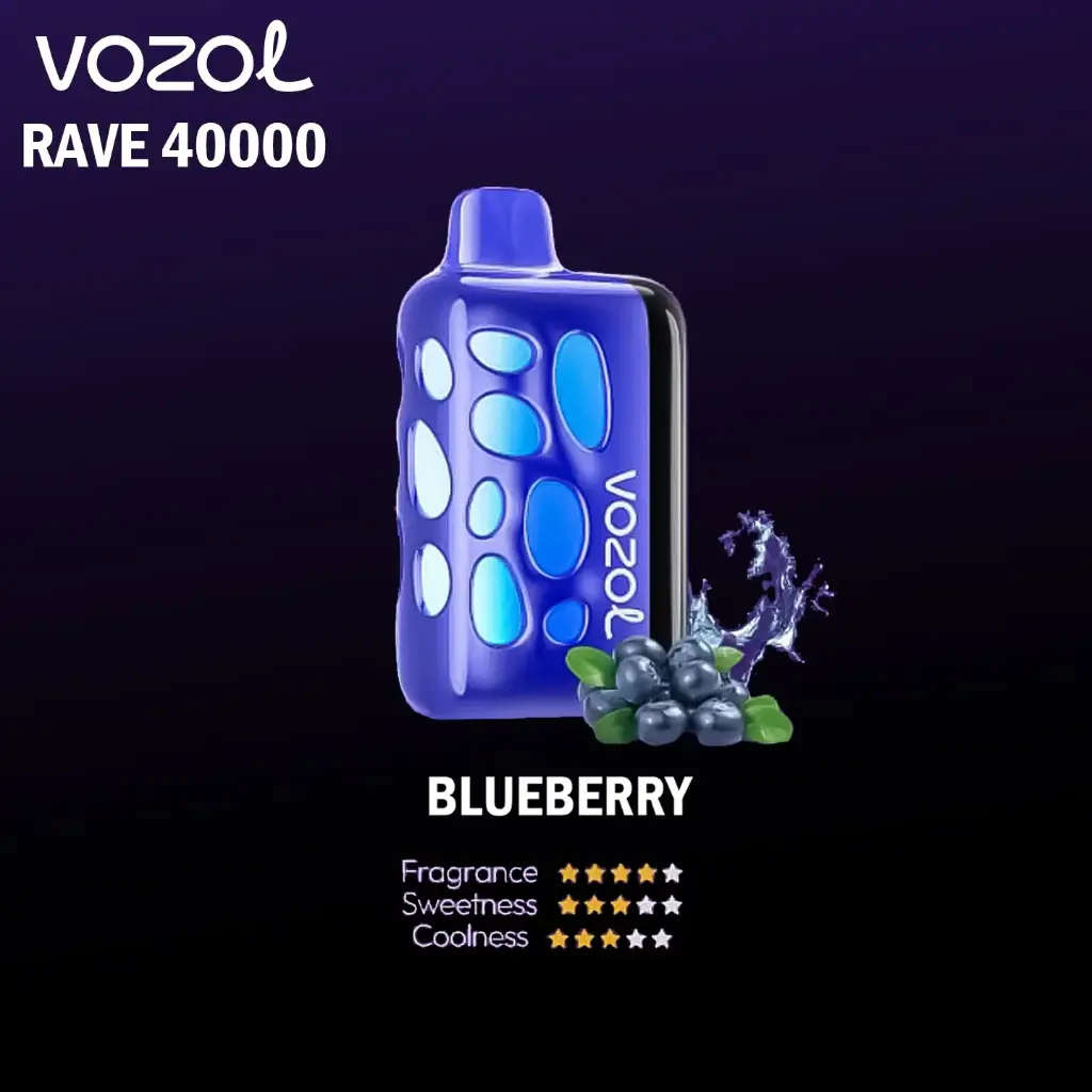 Vozol Rave 40000 Puffs Disposable Pod Kit _ Blueberry 45MG