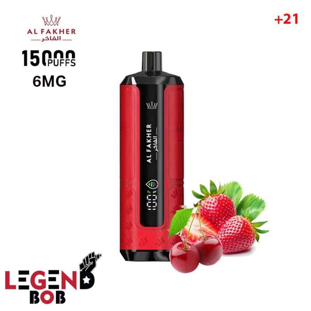 CROWN BAR AL FAKHER 15000 PUFFS HYPERMAX _ STRAWBERRY CHERRY