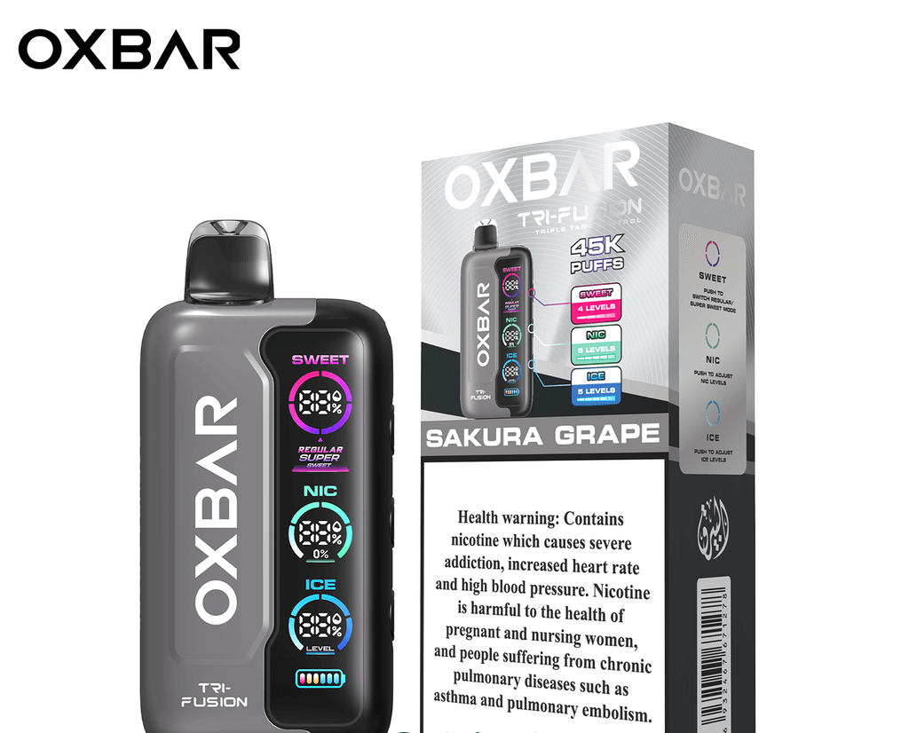 OXBar 45000 Puffs 20mg _ Sakura Grape

