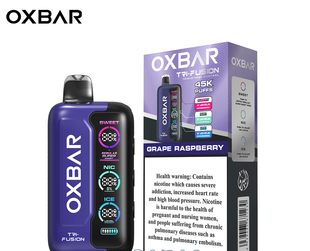 OXBar 45000 Puffs 20mg _ Grape Raspberry