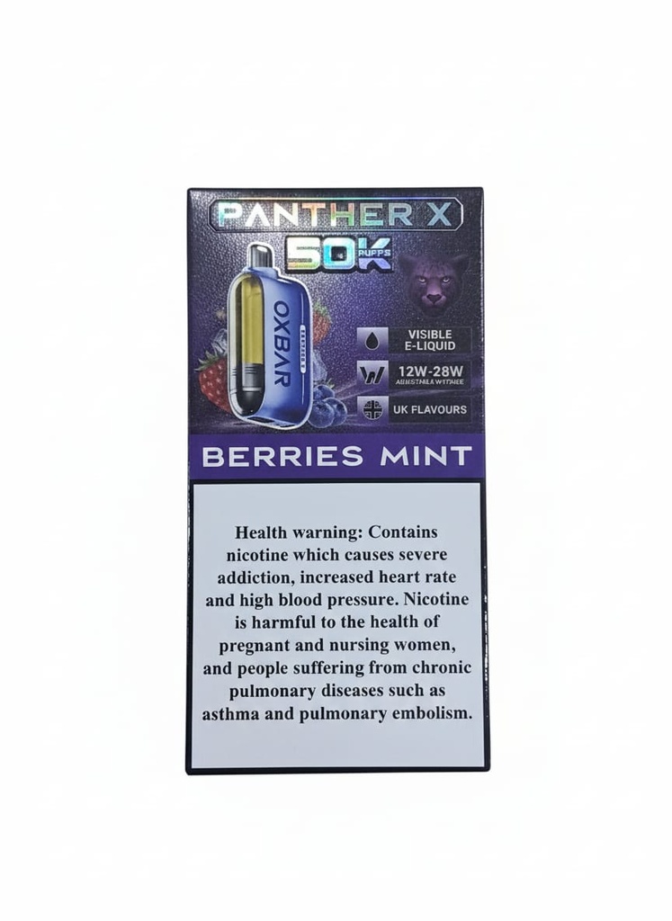 Dr Vapes OXBar Panther X 50000 Puffs Berries Mint 20MG