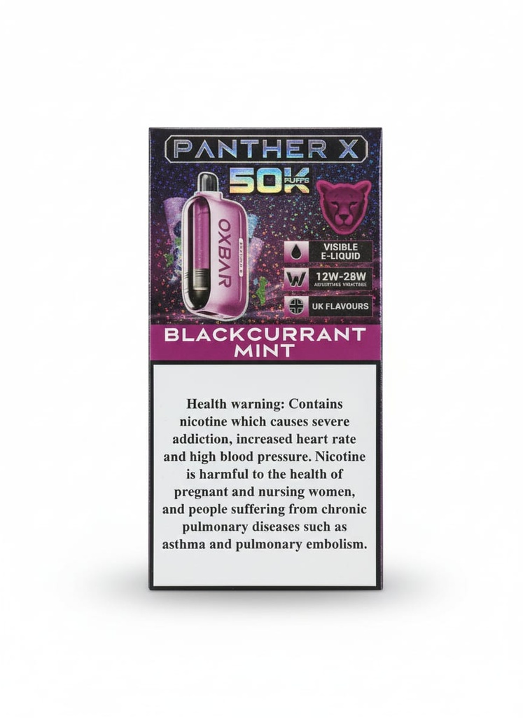Dr Vapes OXBar Panther X 50000 Puffs Blackcurrant Mint 20MG