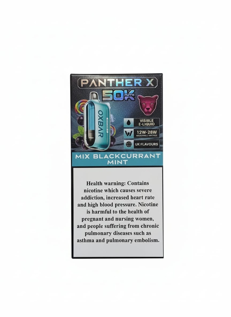 Dr Vapes OXBar Panther X 50000 Puffs Mix Blackcurrant Mint 20MG