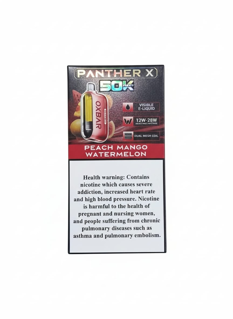 Dr Vapes OXBar Panther X 50000 Puffs Peach Mango Watermelon 20MG 