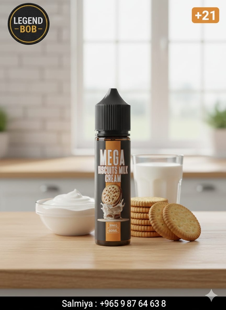 MEGA BISCUITS MILK CREAM 60ML 3MG