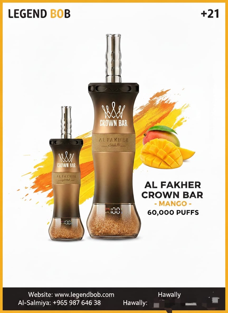 CROWN BAR AL FAKHER 60K 6MG MANGO