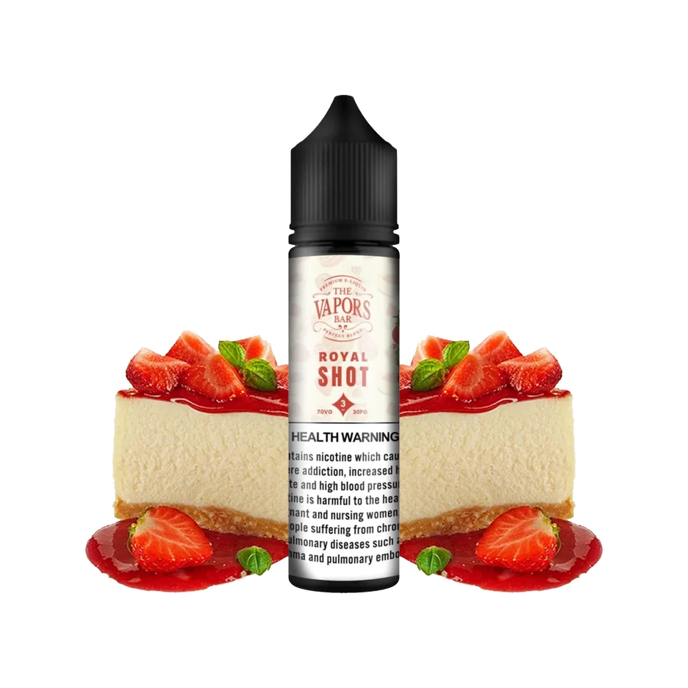 THE VAPORS BAR ROYAL SHOT STRAWBERRY CHEESECAKE 3MG