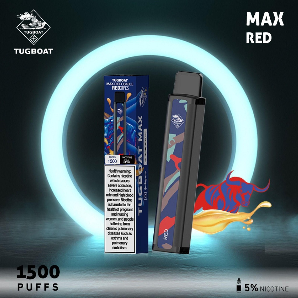 TUGBOAT MAX RED 50MG 1500BUFF 