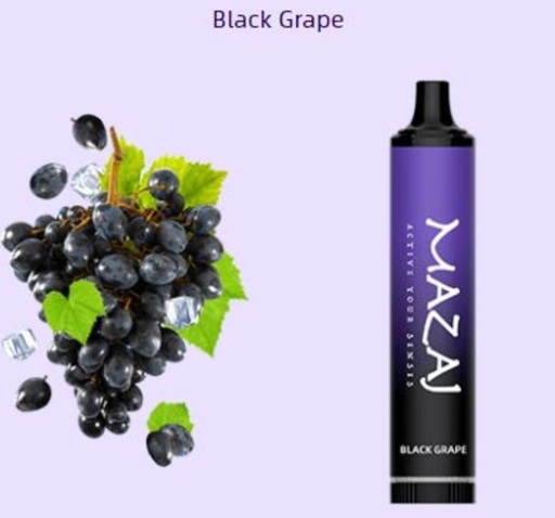 [6975684661097] MAZAJ DISPOSABLE 5000PUFF BLACK GRAPE 20MG