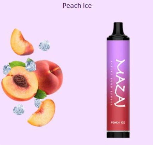 [6975684661219] MAZAJ DISPOSABLE 5000PUFF PEACH ICE 20MG