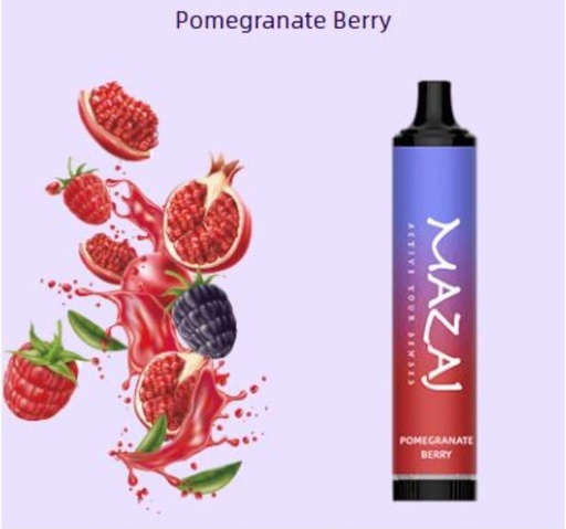 [6975684661233] MAZAJ DISPOSABLE 5000PUFF POMEGRANATE BERRY 20MG