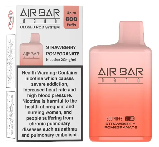 [4895244842662] AIR BAR DISPOSABLE NANO STRAWBERRY POMGRANATE 800PUFF 20MG 