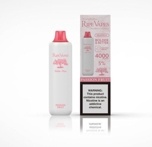 RIPE VAPES PALM PLUS PASSION FRUIT 20MG 4000 PUFFS 
