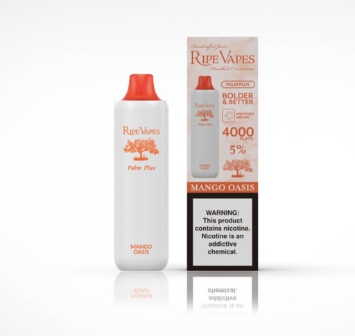 RIPE VAPES PALM PLUS MANGO OASIS 50MG 4000 PUFFS 
