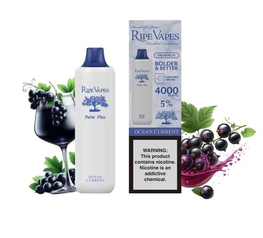 RIPE VAPES PALM PLUS OCEAN CURRANT 50MG 4000 PUFFS
