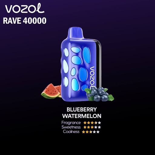 Vozol Rave 40000 Puffs Disposable Pod Kit _ Blueberry Watermelon 45MG
