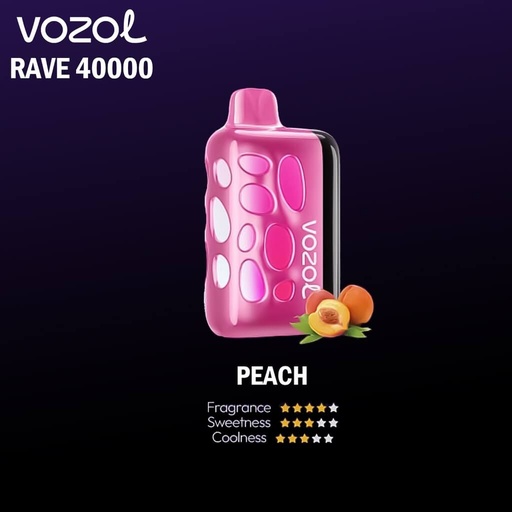 Vozol Rave 40000 Puffs Disposable Pod Kit _ Peach 45MG
