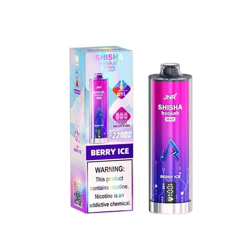 [1043004028] JNR SHISHA HOOKAH MAX 22000 PUFFS _ BERRY ICE 