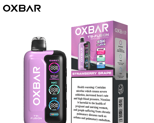 OXBar 45000 Puffs 20mg _ Strawberry Grape 
