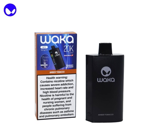[6942108483092] WAKA ACE AMBER TOBACCO 20000PUFF 18MG