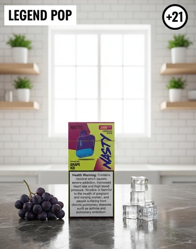 NASTY BAR 3000 PUFF 20MG GRAPR ICE