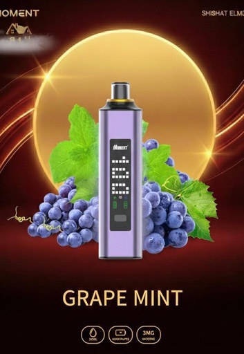 IMOMENT SHISHA Elm3alem 40k puffs 3MG GRAPE MINT