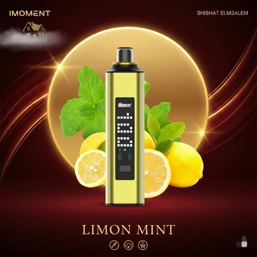 IMOMENT SHISHA Elm3alem 40k puffs 3MG LEMON MINT