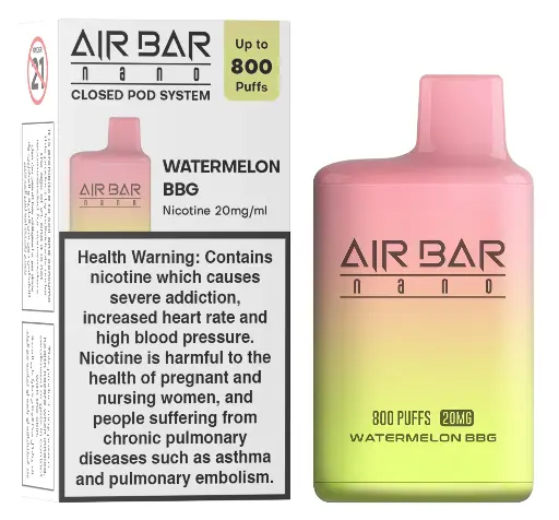 [4895244832229] AIR BAR DISPOSABLE NANO WATERMELON BBG 800PUFFS 45MG