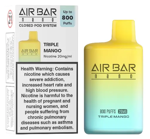 [023156102] AIR BAR DISPOSABLE NANO TRIPE MANGO 800PUFFS 45MG