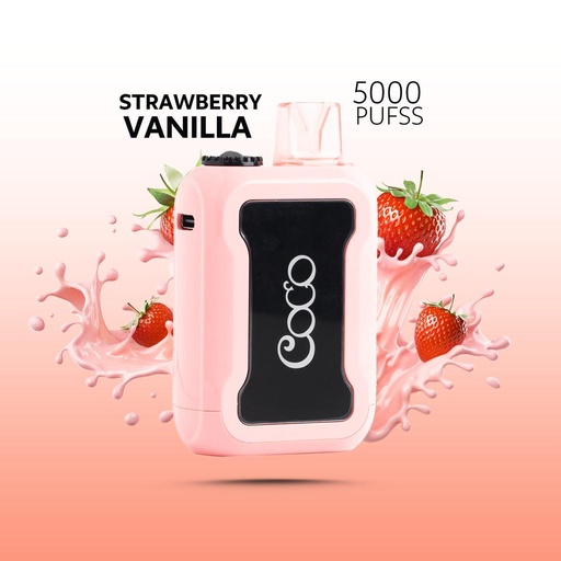 [12345678920] COCO DISPOSABLE STRAWBERRY VANILA 20 MG 5000 PUFF