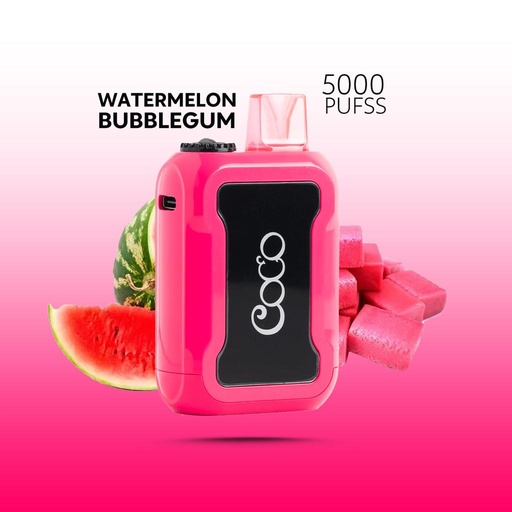 [12345678922] COCO DISPOSABLE WATERMELON BUBBLGUM 20MG 5000 PUFF